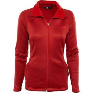 The North Face Agave Full Zip Jacket Small Red Fleece Lined Pockets S hiking